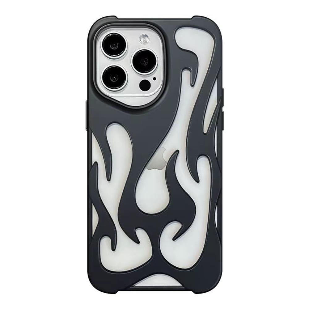 Geperforeerde Telefoonhoes iPhone met Vlammendesign Warmteafvoer Mat of Glanzend Afwerking Beschermhoes
