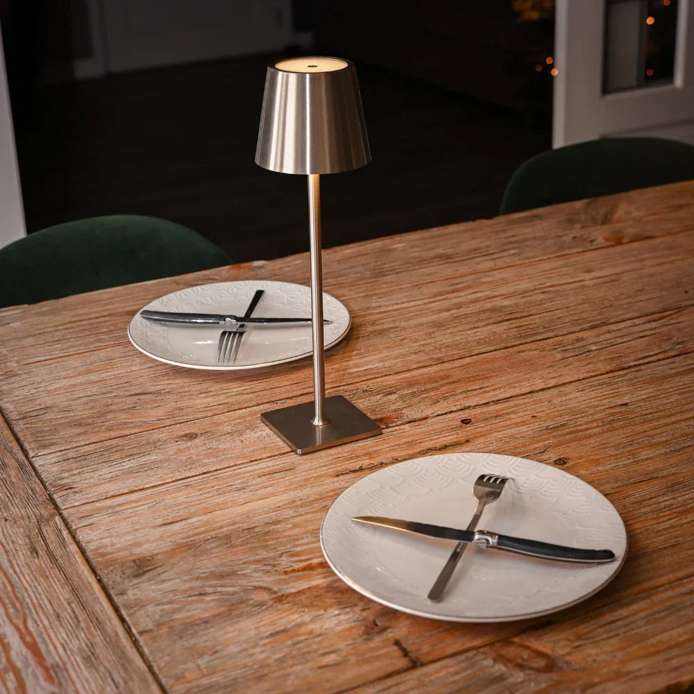Draadloze Oplaadbare Tafellamp Touch Bediening IP65 Waterdicht Dimbaar Warm Koud Wit Licht Binnen Buiten