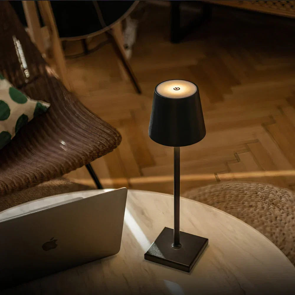 Draadloze Oplaadbare Tafellamp Touch Bediening IP65 Waterdicht Dimbaar Warm Koud Wit Licht Binnen Buiten