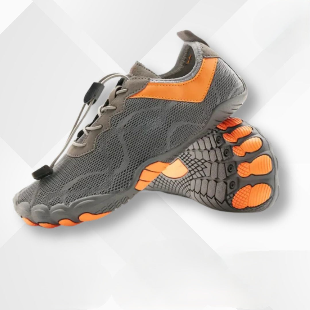 Waterdichte Barefootschoenen met Orthopedische Ondersteuning Dames Heren Brede Teenbox Zwart Wandelschoenen