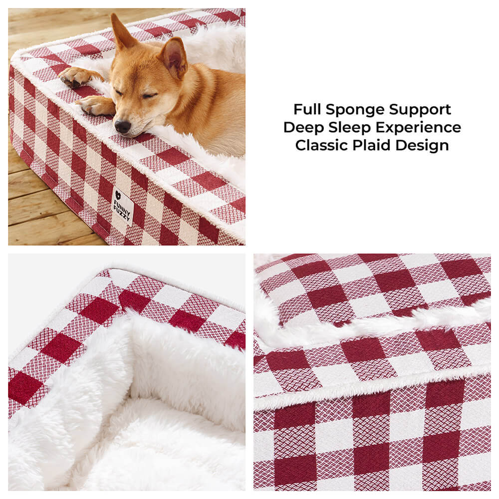 Hondenmand Antistress Tartan Klassiek Design Rustgevend Comfortabel Bed voor Huisdieren Honden Katten