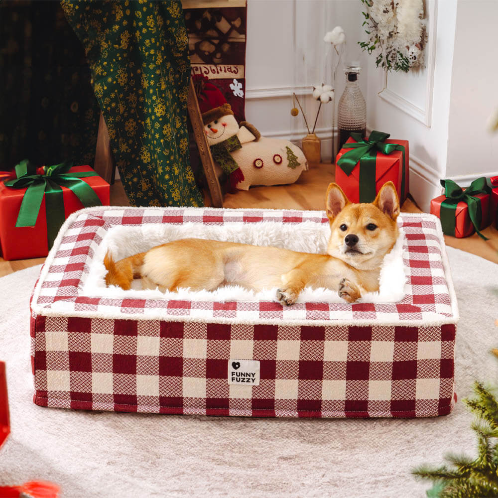 Hondenmand Antistress Tartan Klassiek Design Rustgevend Comfortabel Bed voor Huisdieren Honden Katten