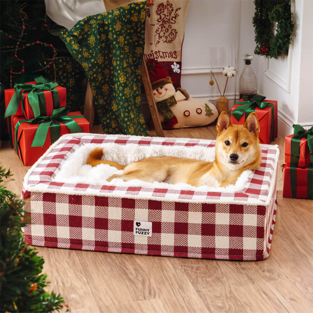 Hondenmand Antistress Tartan Klassiek Design Rustgevend Comfortabel Bed voor Huisdieren Honden Katten