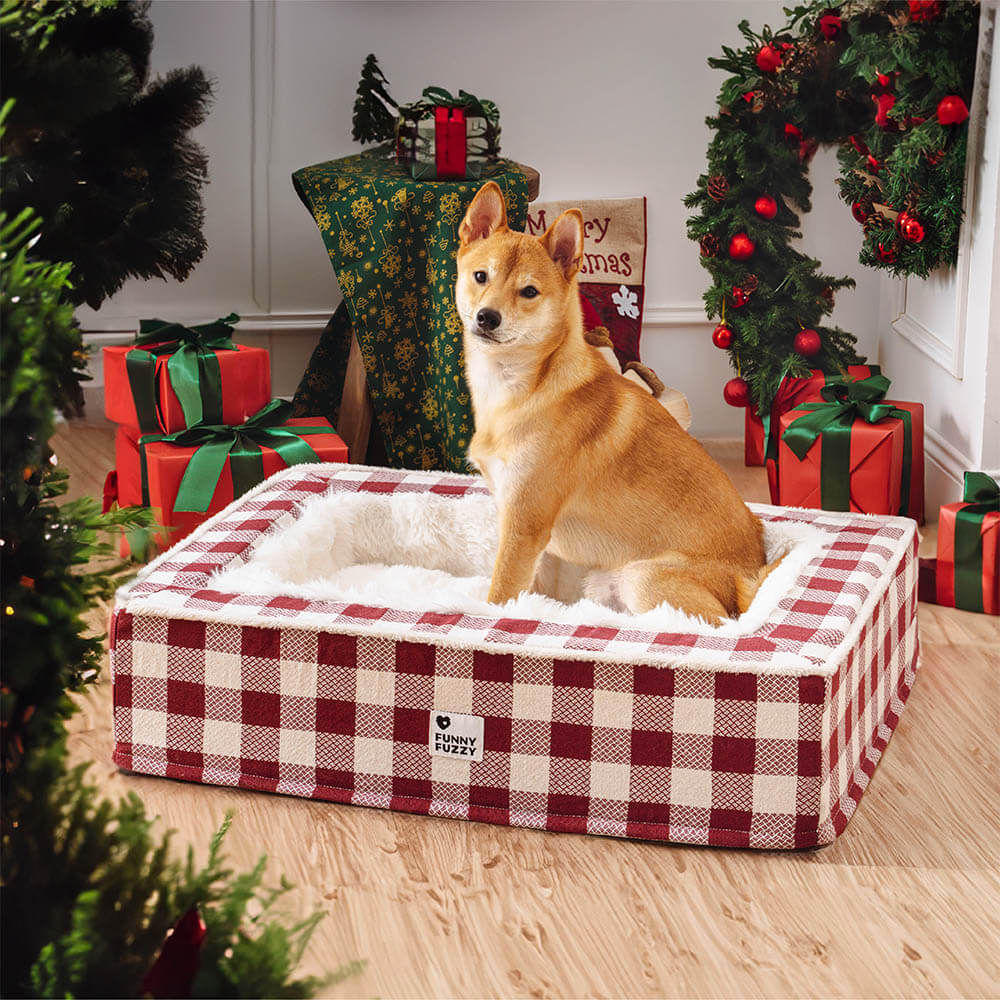 Hondenmand Antistress Tartan Klassiek Design Rustgevend Comfortabel Bed voor Huisdieren Honden Katten