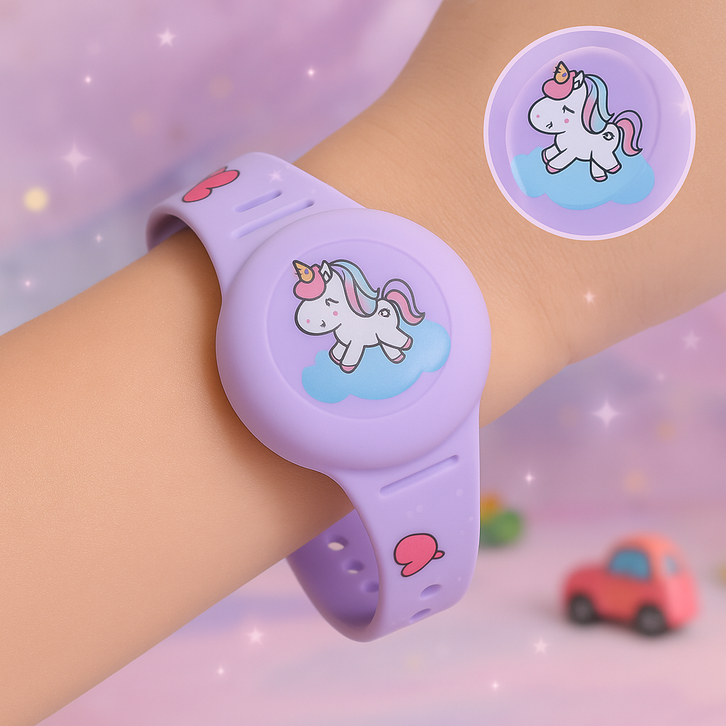 Siliconen Kinderarmband met Tracker-houder | Verstelbaar Sportarmband Speelse Designs