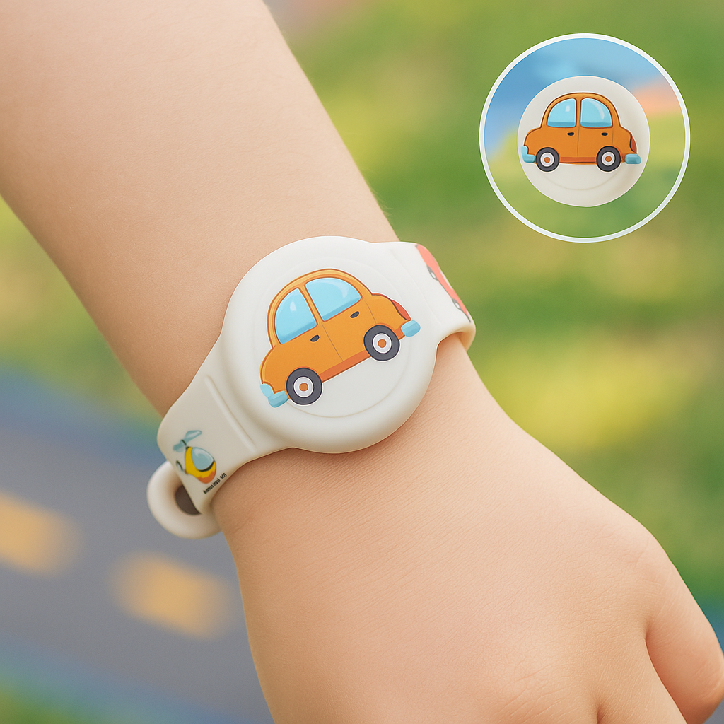 Siliconen Kinderarmband met Tracker-houder | Verstelbaar Sportarmband Speelse Designs