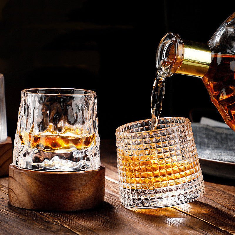 Draaibare Whiskyglazen Set - Loodvrij Kristal - Voor Intense Aromas en Stijlvol Genieten