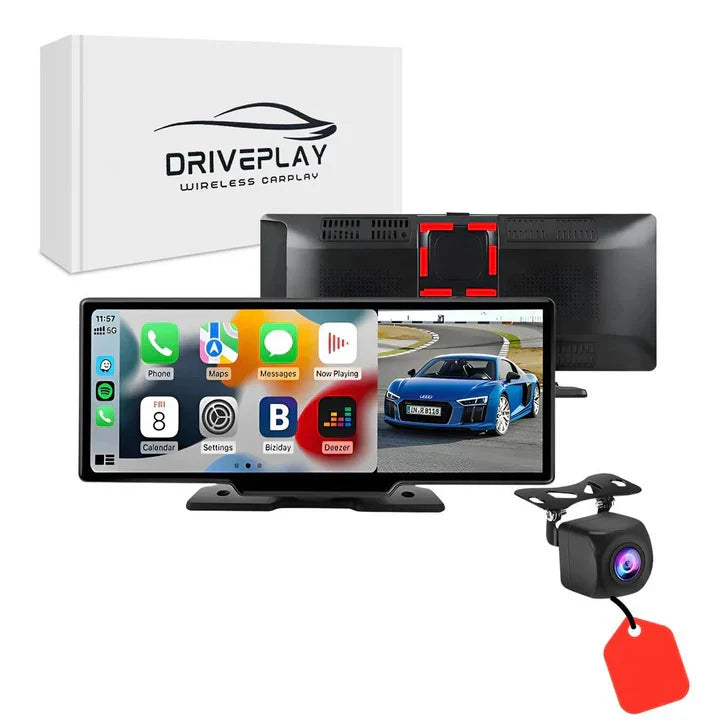 Draadloze CarPlay & Android Auto Display - Universeel Autoscherm met Touchscreen en GPS-Navigatie voor Veilige Handsfree Bediening
