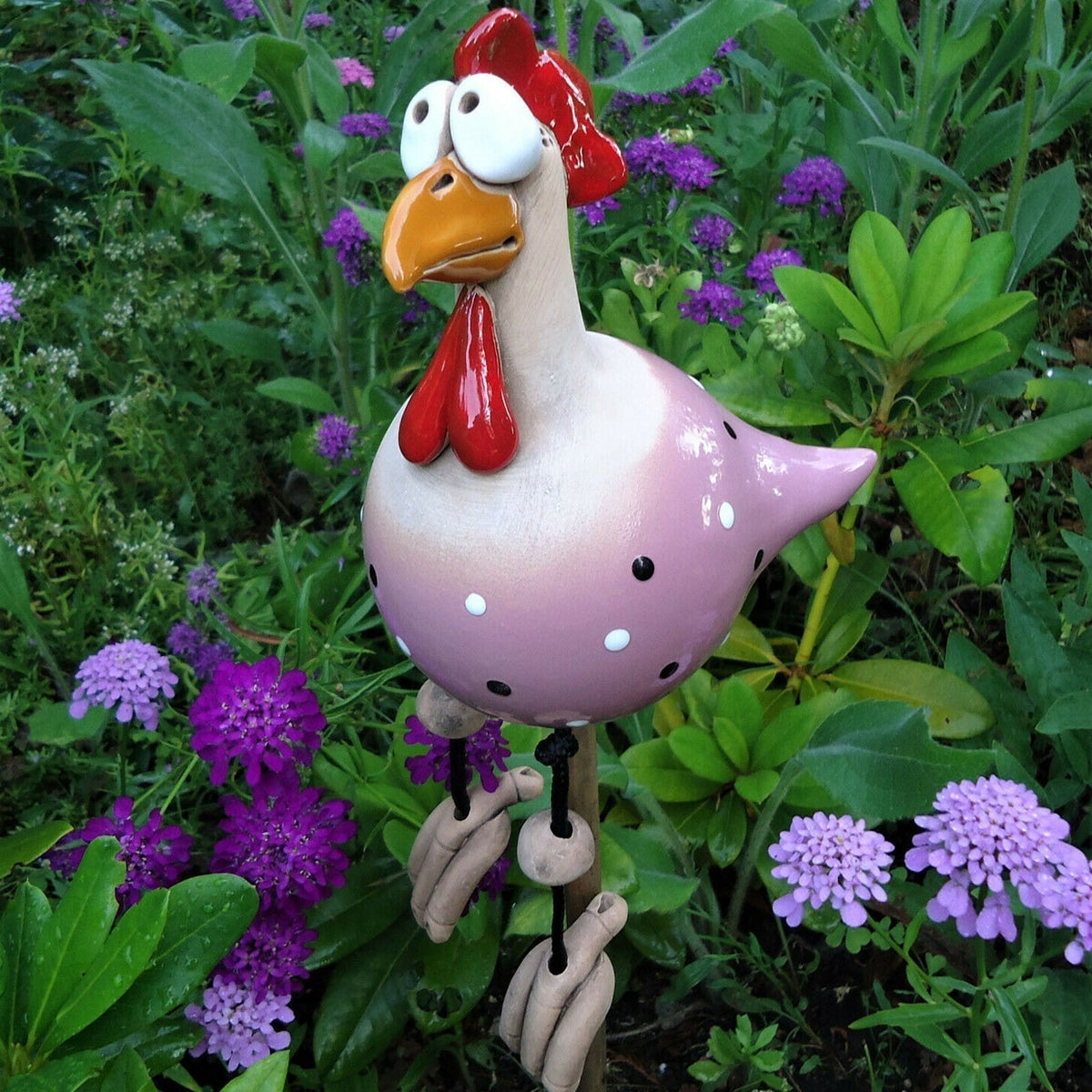 Tuinkip Decoratie Kleurrijk Tuin Terras Balkon Tuinbeeld Tuindecoratie Vogelbeeld Set Cadeau