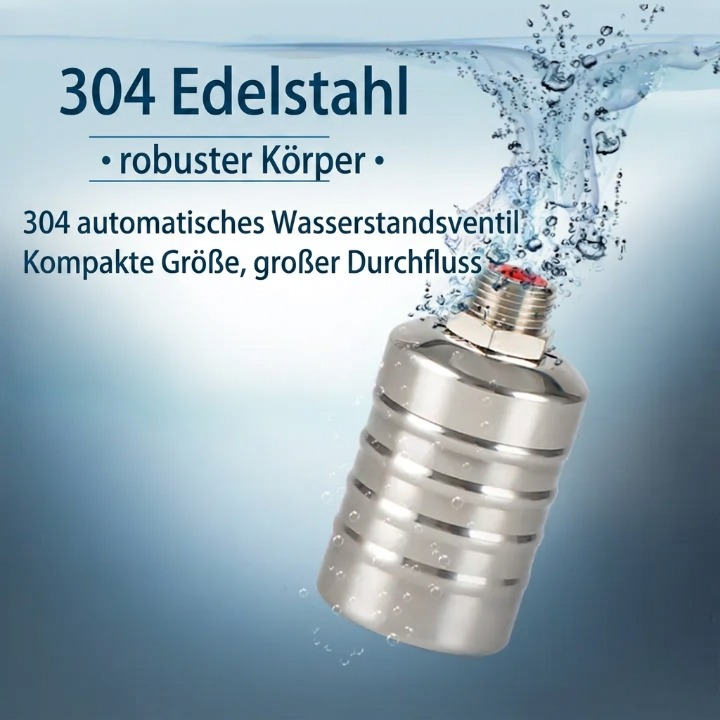 Automatisch Vlotterventiel met Edelstalen Zwemmer voor Watertanks - Drukgestuurd zonder Stroom