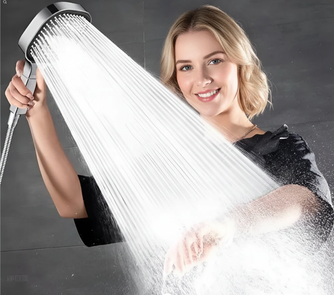 Turbo Douchekop met Verhoogde Waterdruk en Ingebouwd Filtratiesysteem - 3 Straalstanden - Eenvoudige Installatie