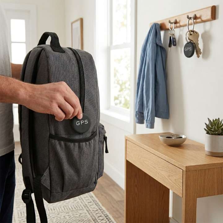 Bluetooth Tracker Mini Set van 2 - Localiseer Sleutels en Tassen - Anti-Verlies Alarm 50m Bereik