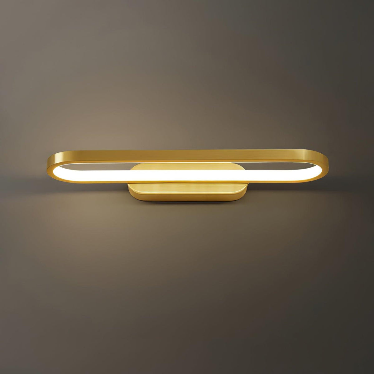Wandlamp LED Messing Acryl Ovaal 40cm Warm Neutraal Koel Wit Badkamer Woonkamer