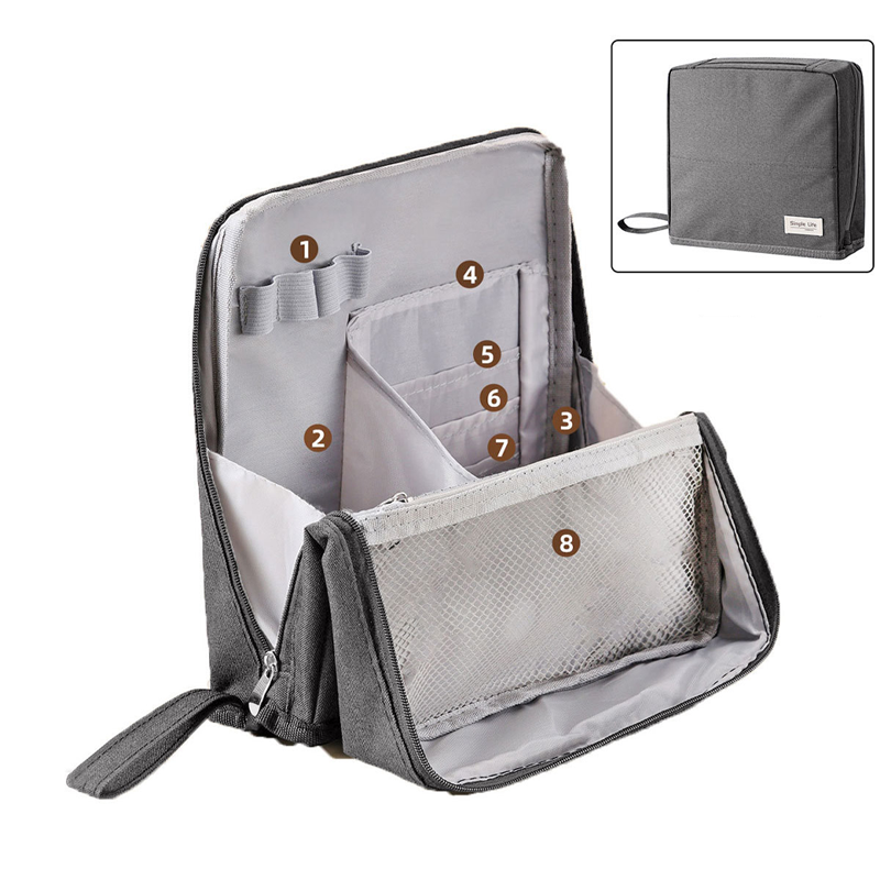 Georganiseerde Reiscosmeticatas - Compacte Make-up Organizer voor Onderweg