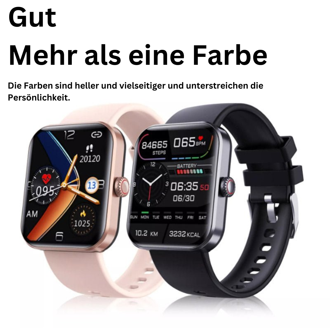 Slimme Smartwatch met Niet-Invasieve Bloedglucosemeting - Gezondheidstracker voor Hartslagmeting, Bloeddruk en Zuurstofniveau