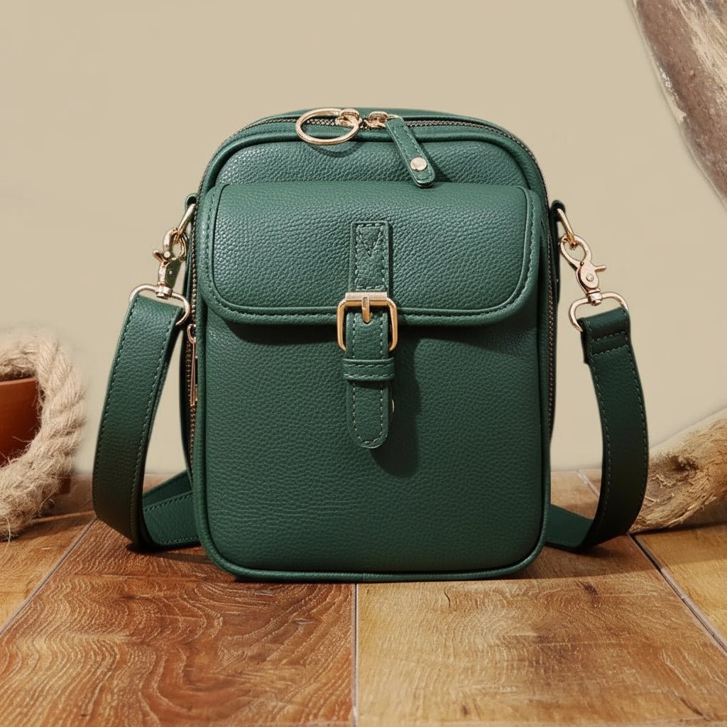 Leren Crossbody Tas Vierkant Model Anti-Diefstal