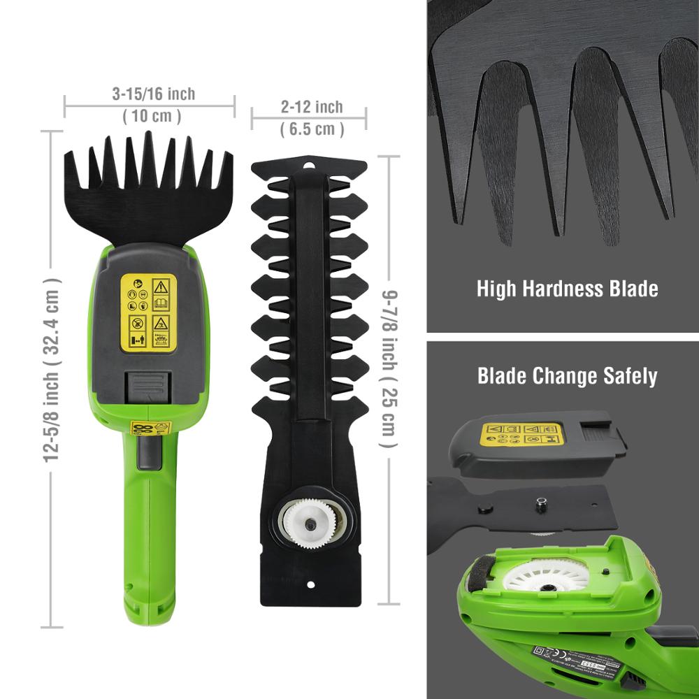 Draadloze Heggenschaar Elektrisch 7.2V Lithium-Ion Accu Tuin Snoeien Trimmen Compacte Handheld Gereedschap