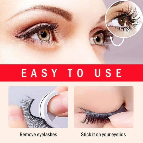 Zelfklevende Kunstwimpers met Herbruikbare Kleefstrips - 3 Seconden Bevestiging zonder Lijm voor Natuurlijke Look