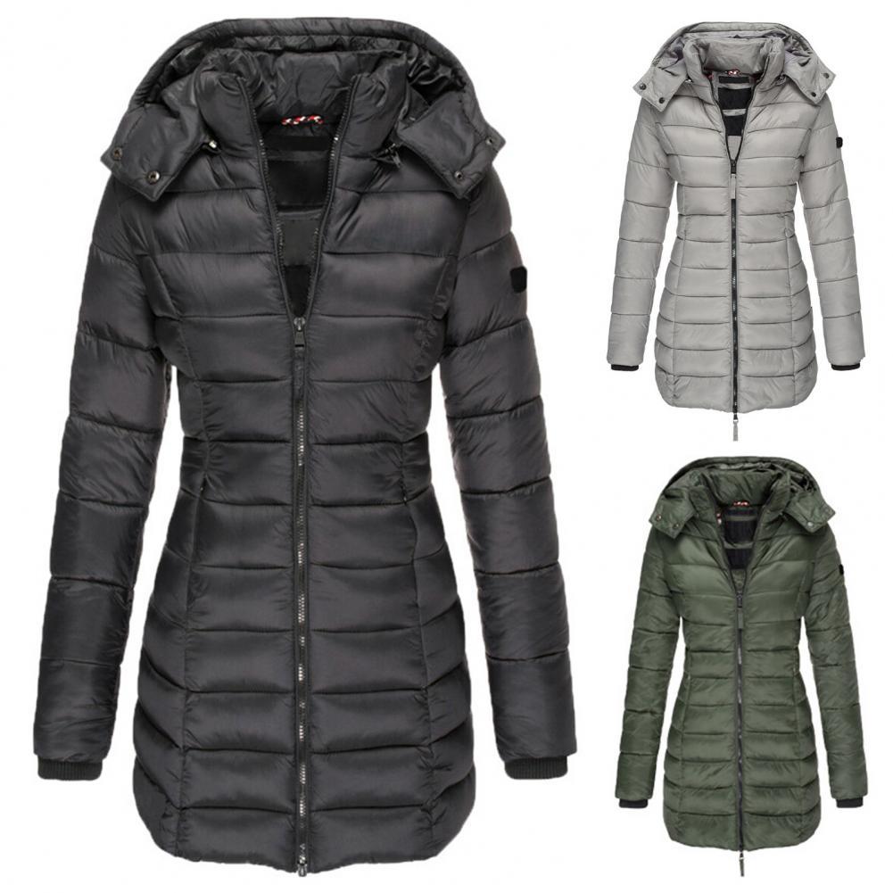 Gewatteerde Winterjas Dames Oversized met Capuchon Winddicht Waterafstotend Trendy Trenchcoat Winterseizoen