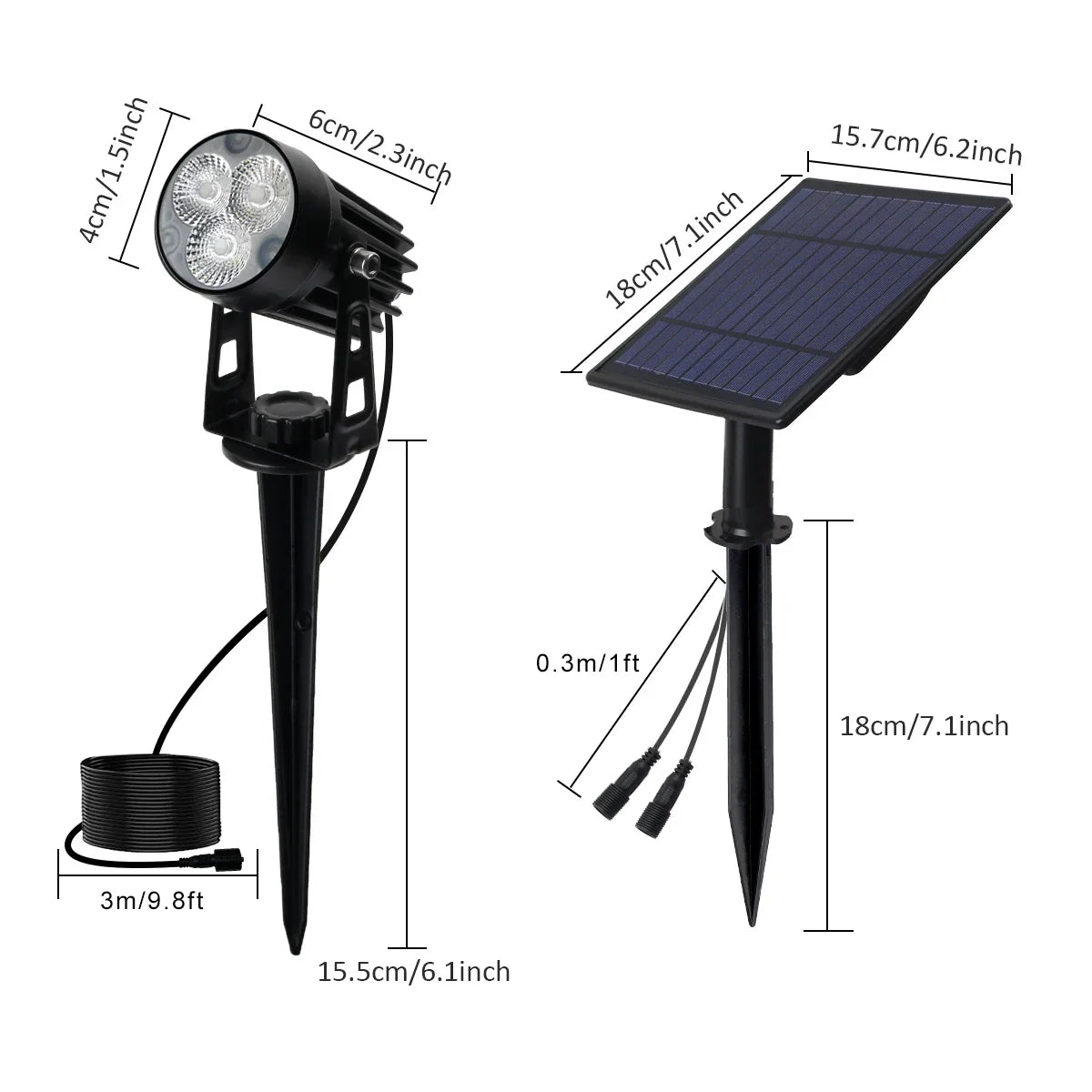 Solar Tuinspot Set 5 Stuks met Zonnepaneel IP65 Waterdicht Verstelbare LED Spotlights Grondstaken Tuinverlichting Automatische Schemersensor Buitenverlichting