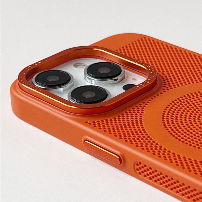Warmteafvoerende Telefoonhoes MagSafe iPhone 14 15 16 met Camera Bescherming TPU Grip Magnetisch Slank