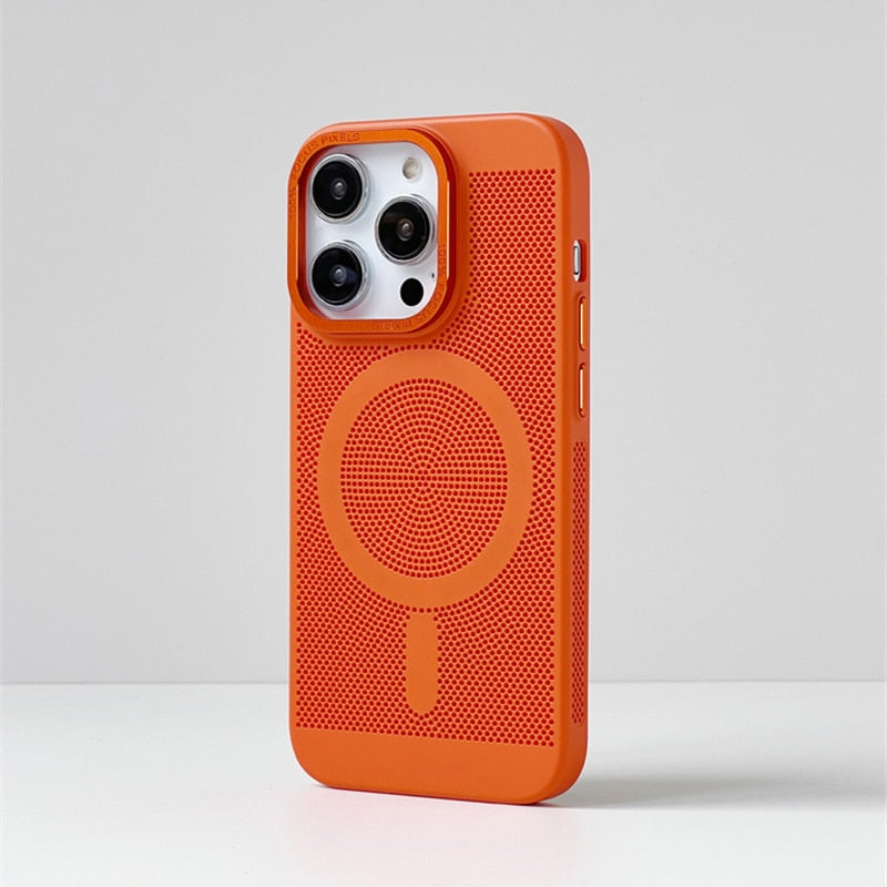 Warmteafvoerende Telefoonhoes MagSafe iPhone 14 15 16 met Camera Bescherming TPU Grip Magnetisch Slank