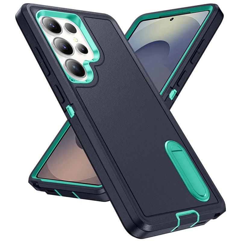 Robuuste Telefoonhoes met Standaard voor Galaxy S23-S26 - Militaire Bescherming Camera Schokbestendig