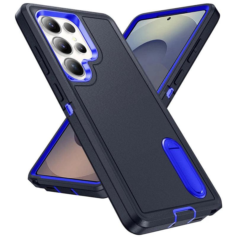 Robuuste Telefoonhoes met Standaard voor Galaxy S23-S26 - Militaire Bescherming Camera Schokbestendig
