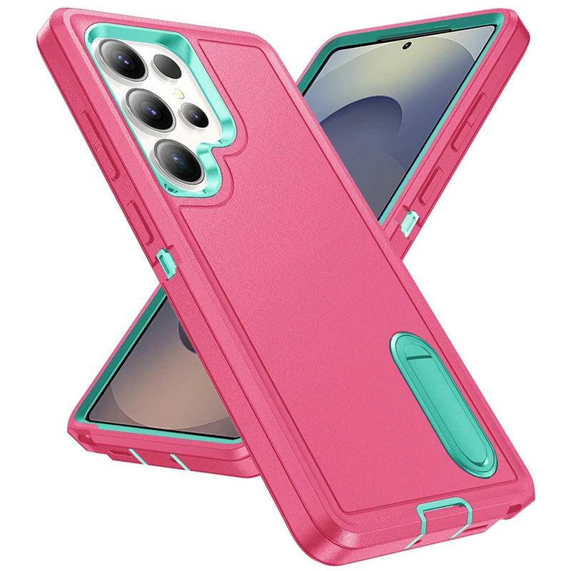 Robuuste Telefoonhoes met Standaard voor Galaxy S23-S26 - Militaire Bescherming Camera Schokbestendig