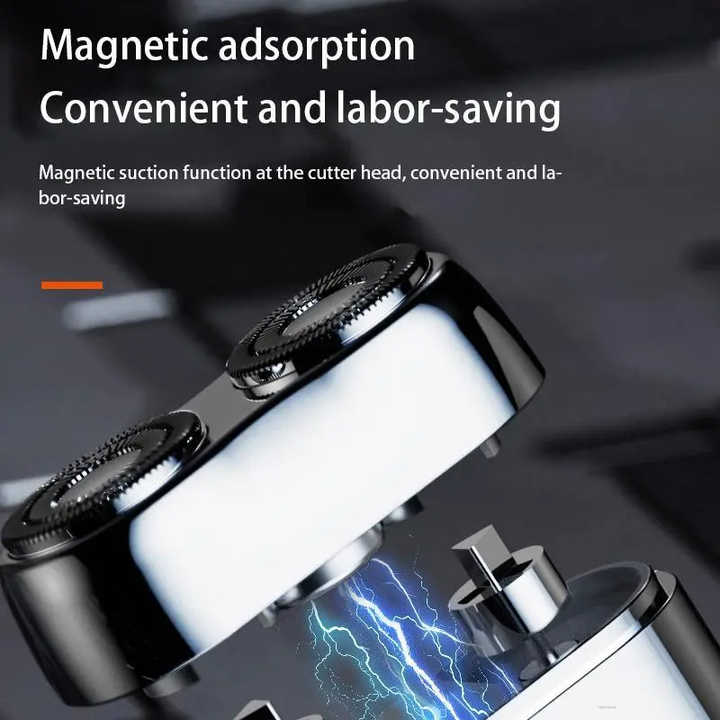 Compacte Elektrische Scheerapparaat Dual Rotary Systeem Waterproof USB-C Oplaadbaar Nat Droog Reisformaat