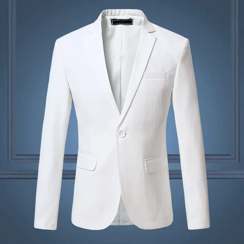 Stijlvol Herenblazer Colbert Slim Fit Business Formele Gelegenheden Comfortabel Premium Polyester Zakelijk