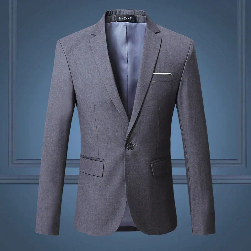 Stijlvol Herenblazer Colbert Slim Fit Business Formele Gelegenheden Comfortabel Premium Polyester Zakelijk