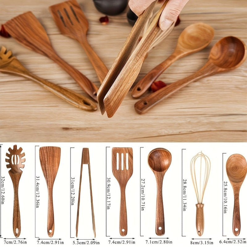 Luxe Houten Keukengerei Set (7-delig)