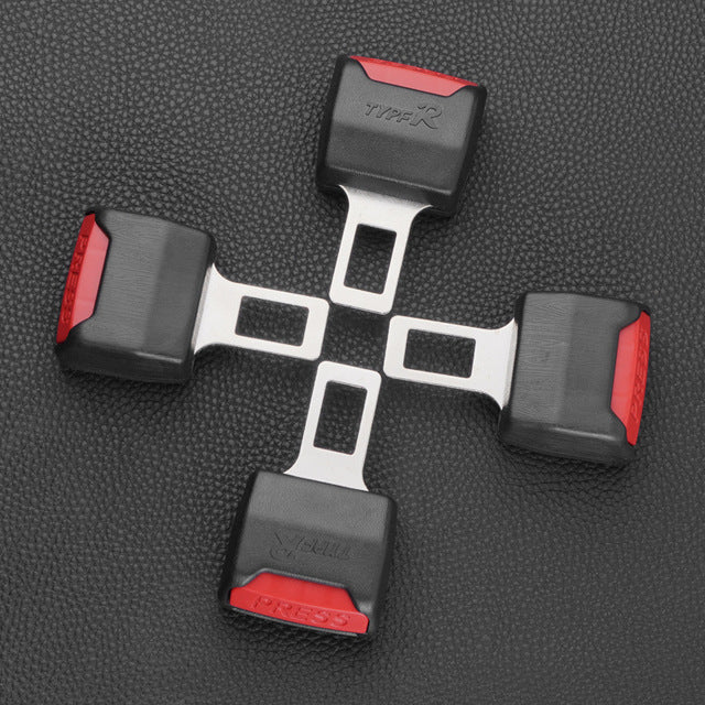 Autogordel Verlenger Clip Set 2 Stuks Zwart Kunststof Metaal Verstelbaar Voor Veiligheid Comfort Auto Reizen