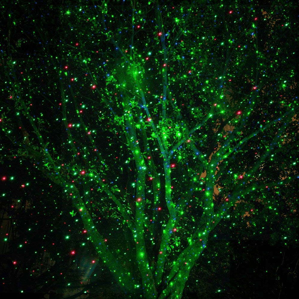 Laser Projector Buitenverlichting Rood Groen Patroon Waterdicht Timer Feestverlichting voor Tuin Gevel
