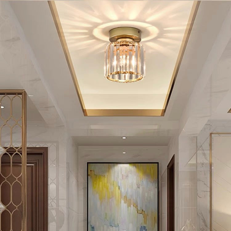 Kilon plafondlamp kristal kubus messing plafond hal woonkamer slaapkamer moderne verlichting compact