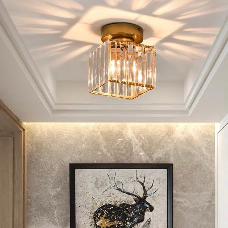 Plafondlamp Kristal Zwart Zilver Goud E27 Opbouw Modern Hal Woonkamer