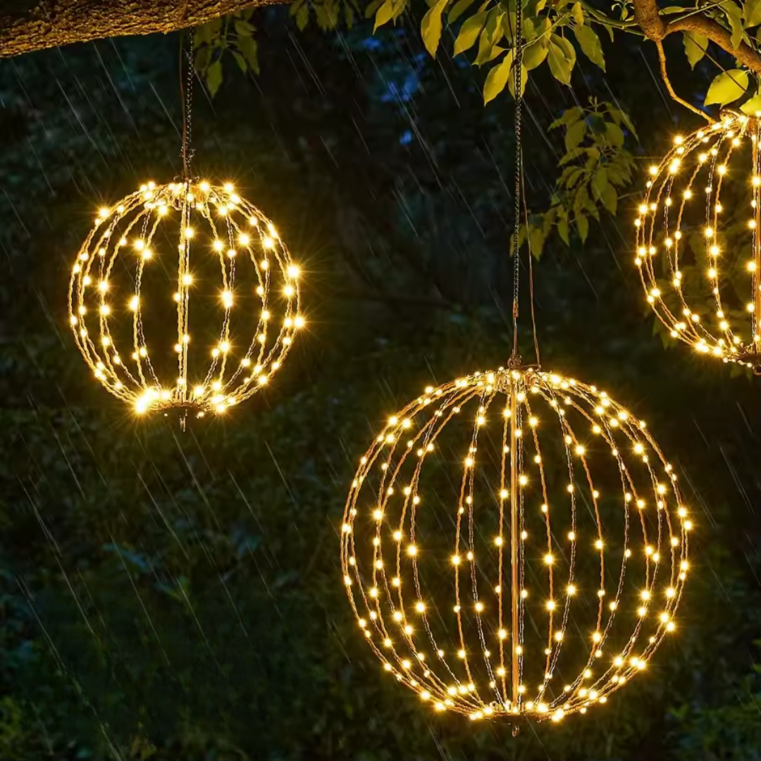 LED Sfeerbol Ø 30 cm Draadloos op Batterij Metalen Frame Opvouwbaar Decoratieve Sfeerverlichting Binnen Buiten