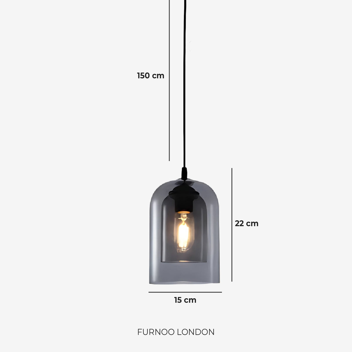 Glazen Hanglamp Ginza met Gebogen Vorm en Zachte Sfeerverlichting Warm Wit - E27 Fitting Inclusief Dimbare Compatibiliteit