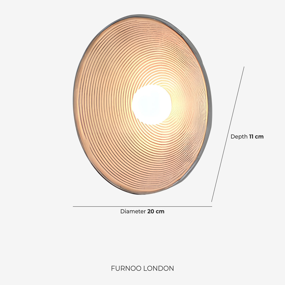 Moderne Scandinavische Wandlamp met Houtlook en Zacht Licht - Klein 20 cm of Groot 27 cm - Warm Wit Koel Wit of Dimbaar