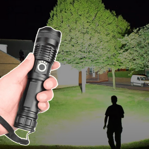 Oplaadbare LED Zaklamp 90000 Lumen Telescopisch USB Aluminium Waterdicht Buiten Camping Jacht Zoeklicht