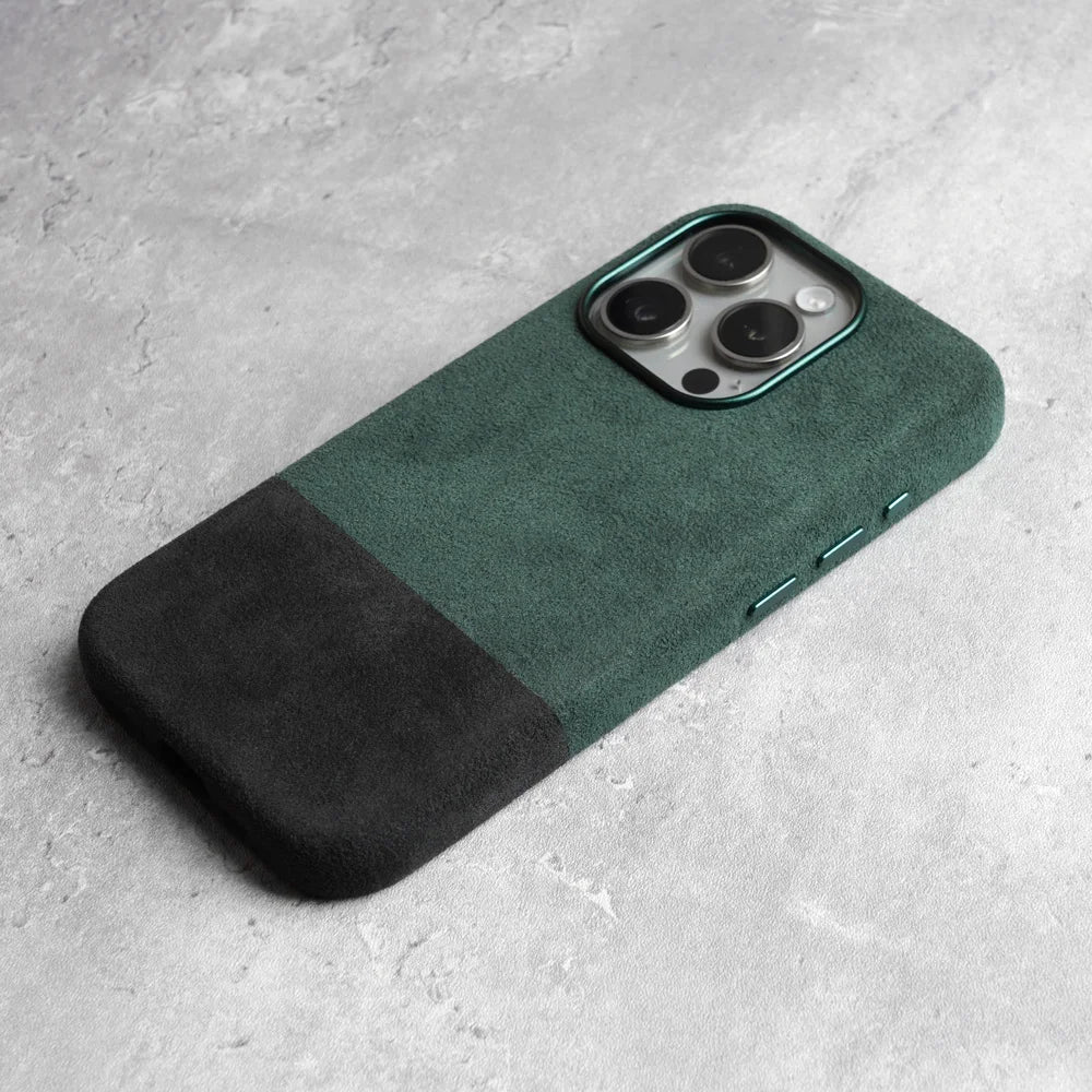 Premium Suède-Feel Telefoonhoesje iPhone - Zacht Microvezel met Shockbescherming & Krasbestendige Coating