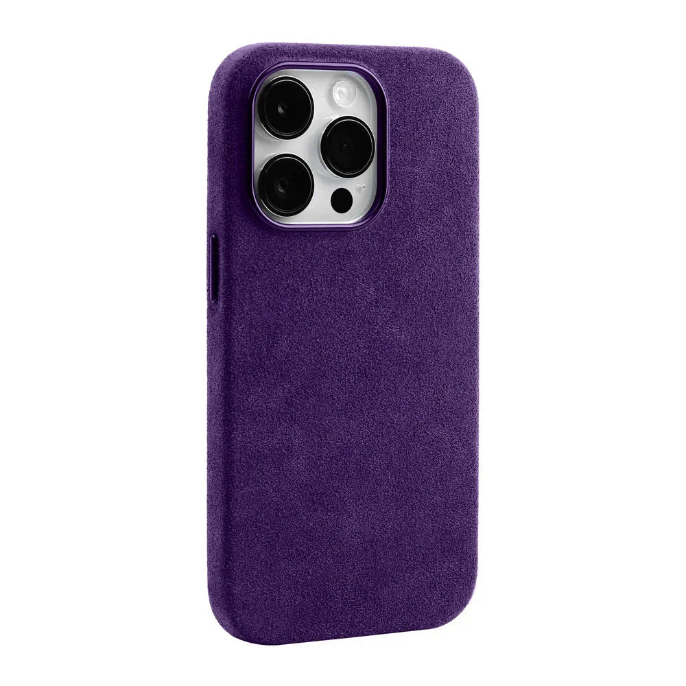 Premium Suède-Feel Telefoonhoesje iPhone - Zacht Microvezel met Shockbescherming & Krasbestendige Coating