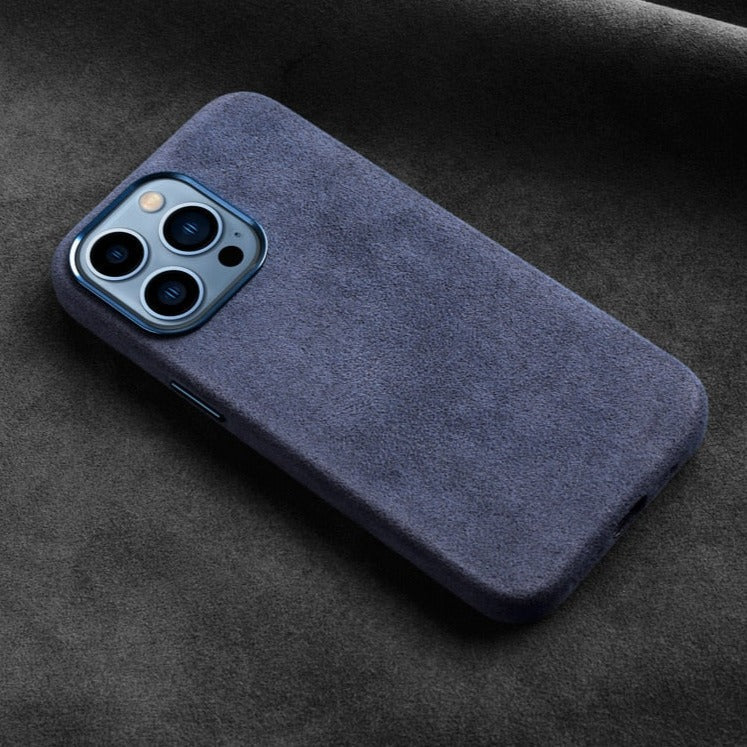 Premium Suède-Feel Telefoonhoesje iPhone - Zacht Microvezel met Shockbescherming & Krasbestendige Coating
