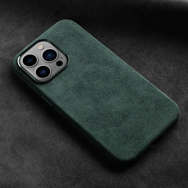 Premium Suède-Feel Telefoonhoesje iPhone - Zacht Microvezel met Shockbescherming & Krasbestendige Coating