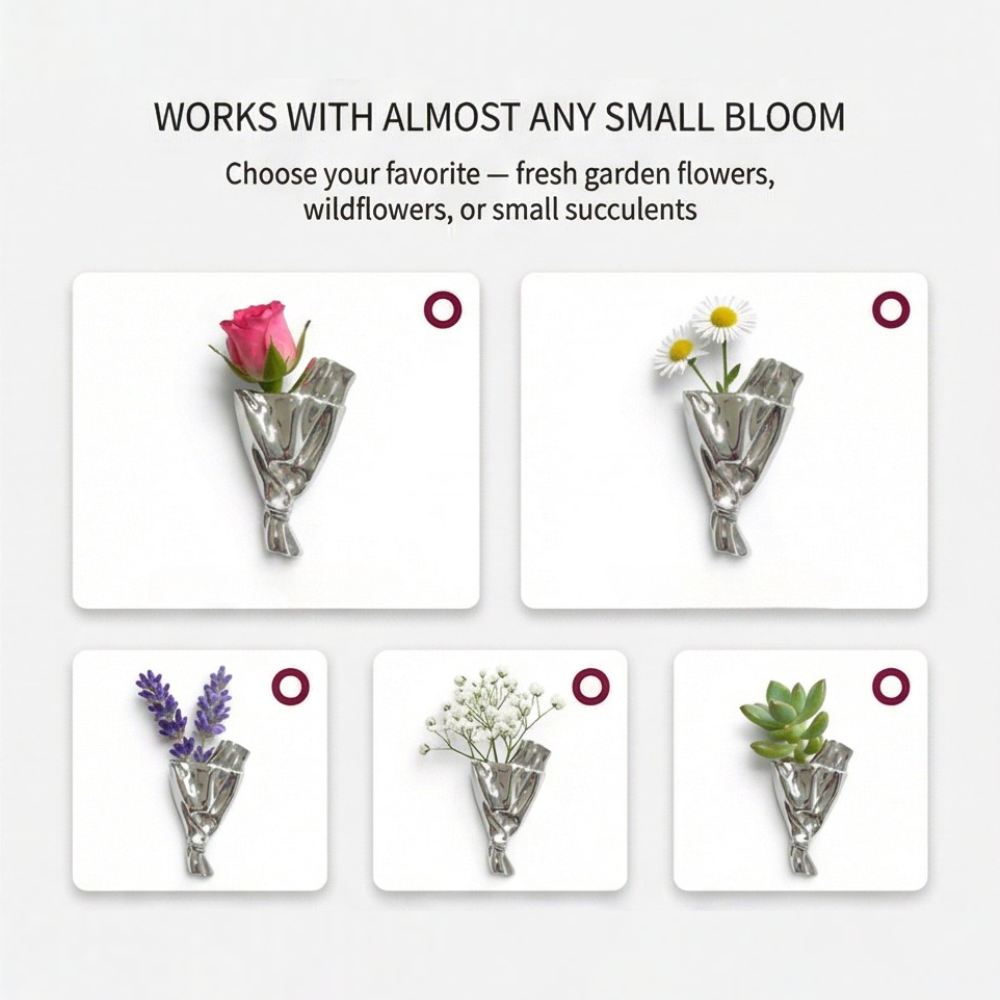 Draagbare Bloemenvaas Broche - Mini Vaasje voor Verse Bloemen