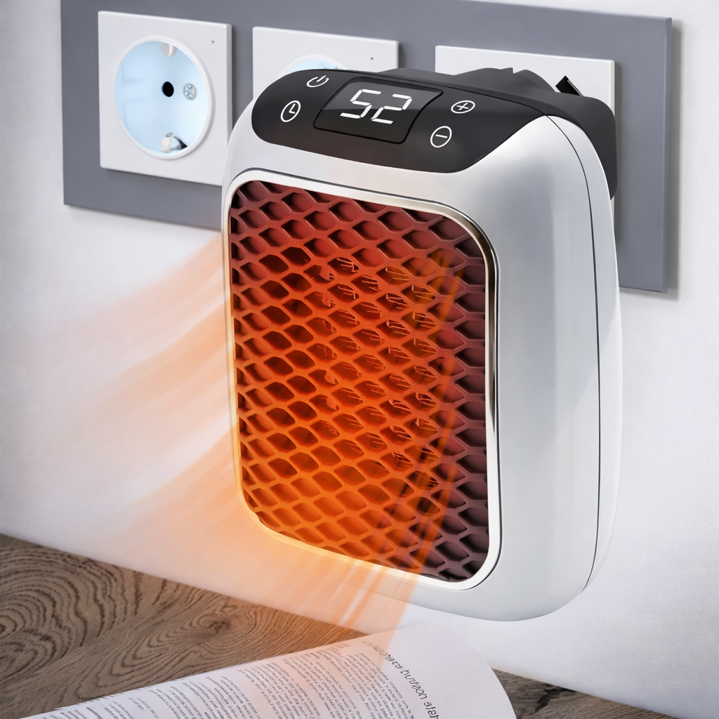 Keramische Stekkerverwarming 800W Timer Kantelbeveiliging Oververhittingsbeveiliging Stille Verwarming