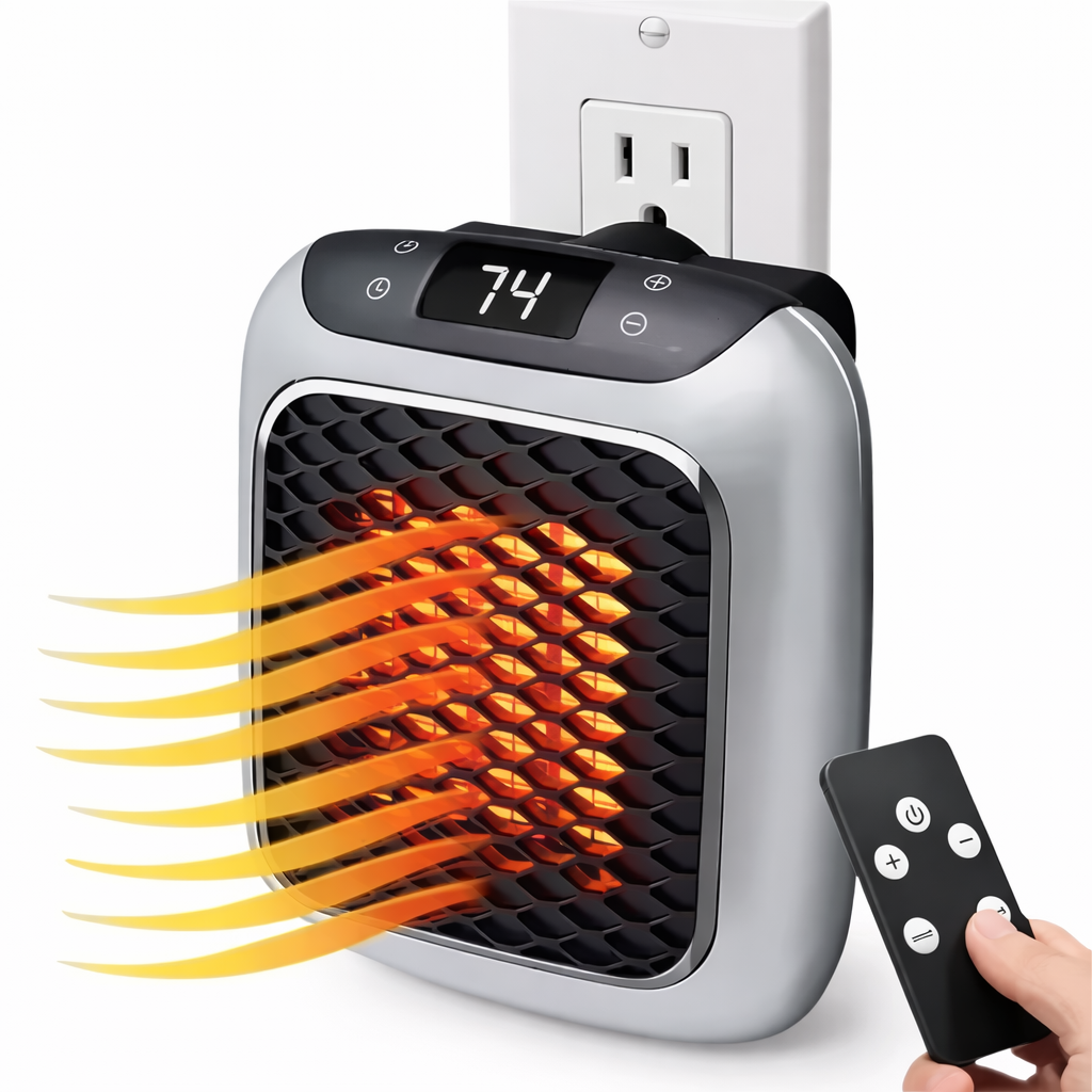 Keramische Stekkerverwarming 800W Timer Kantelbeveiliging Oververhittingsbeveiliging Stille Verwarming
