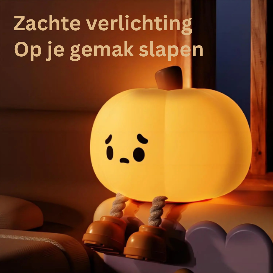 Decoratief Pompoennachtlampje met Touch-bediening en Dimfunctie - Sfeerverlichting voor Kinderen en Volwassenen