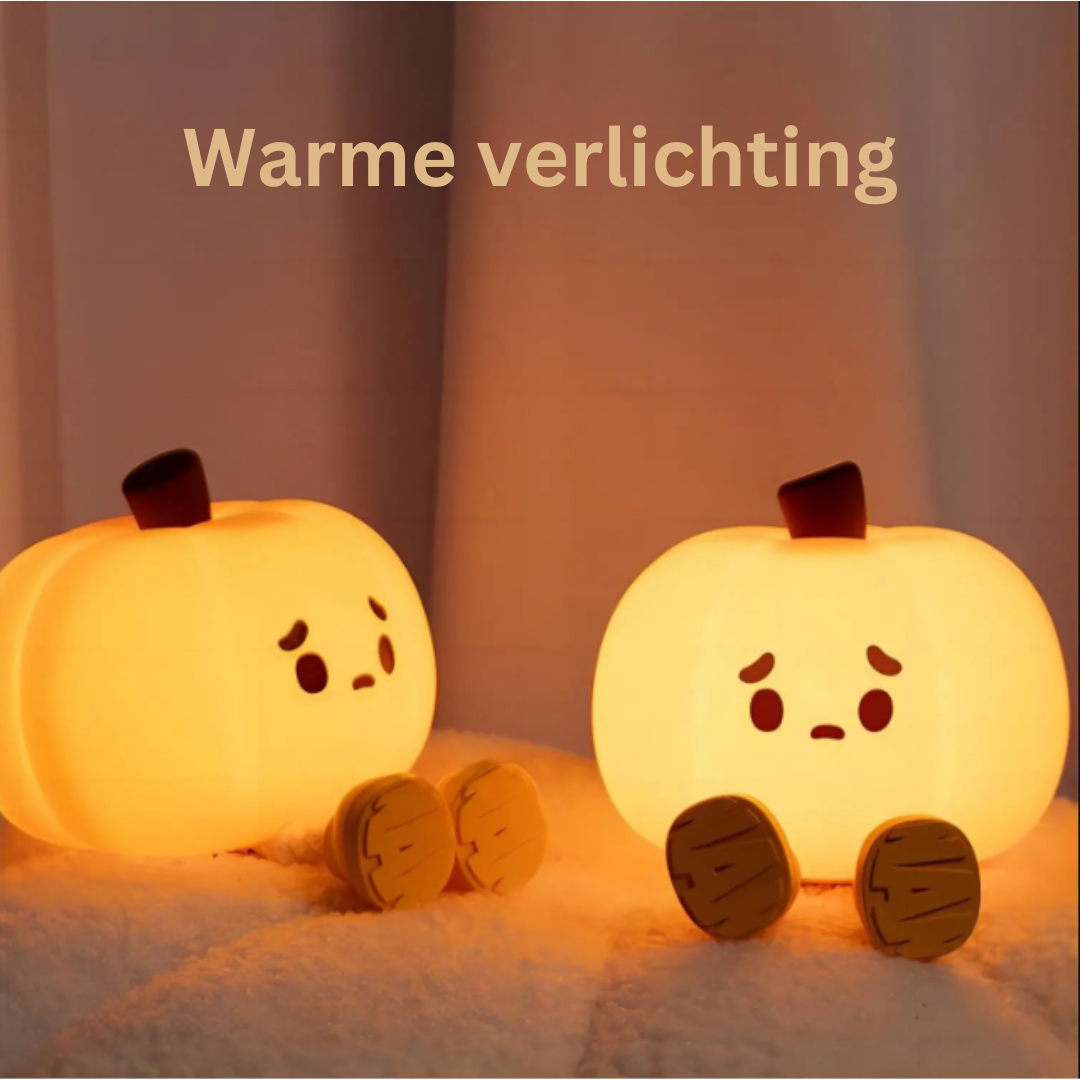 Decoratief Pompoennachtlampje met Touch-bediening en Dimfunctie - Sfeerverlichting voor Kinderen en Volwassenen